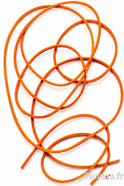 Striscia in cuoio - spessore 1 mm - arancione